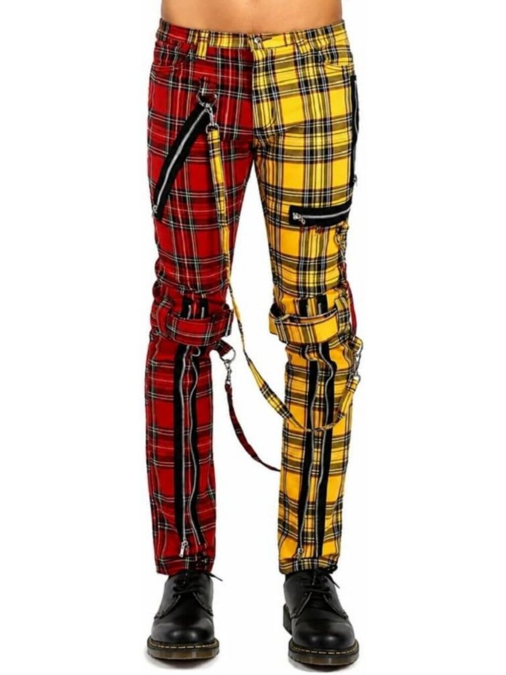 Gothic Handmade Punk Plaid Tartan Pants | Edgy Streetwear Fashion Bottoms